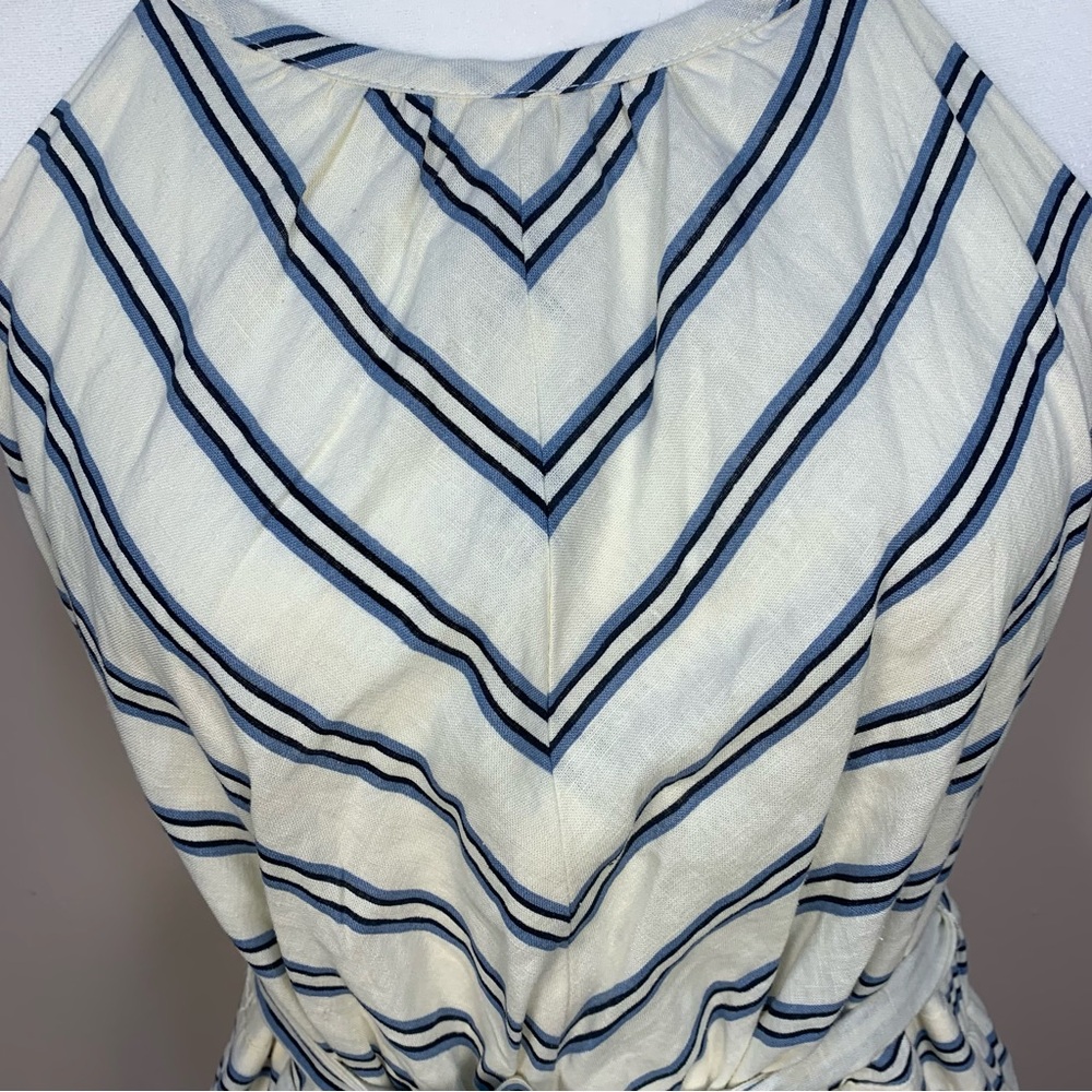 New York & Company Striped Linen Blend Halter Midi Dress - Picture 8 of 11